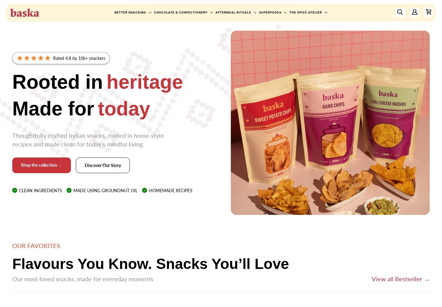 Baska Foods public website desktop capture